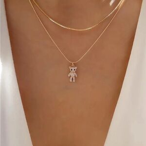 Teddy Bear Multi-Layered Necklace